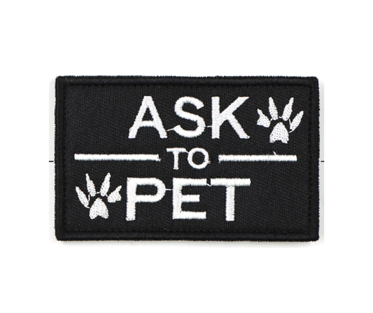 Ask To Pet Velcro Patch