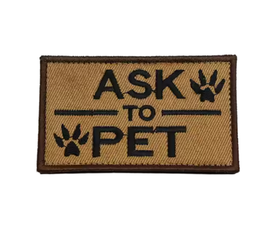 Ask To Pet Velcro Patch